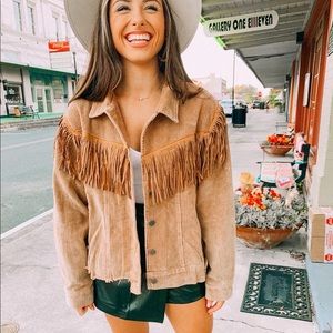 Cowgirl Fringe Corduroy Jacket